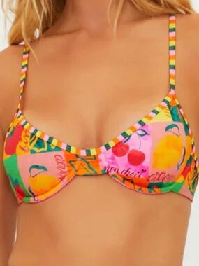 Beach Riot Neon Floral Multicolor Underwire Bikini Top